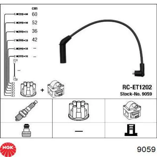 Высоковольтные провода RCET1202 NGK