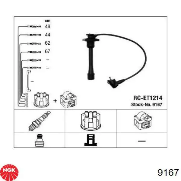 Провода зажигания NGK 9167 цена, от 21.96 USD