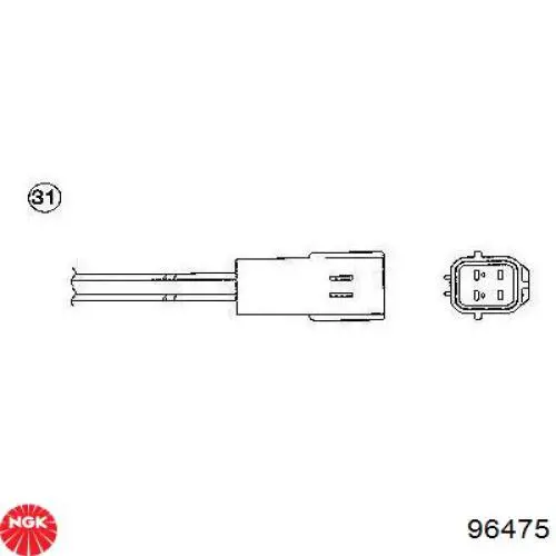 Датчик кислорода до катализатора OK2NC18861 Hyundai/Kia