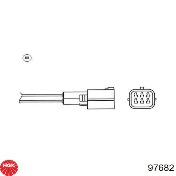 Датчик кислорода до катализатора 97682 NGK