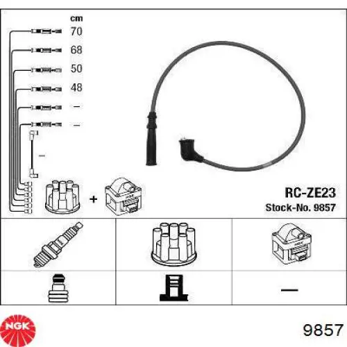 9857 NGK высоковольтные провода