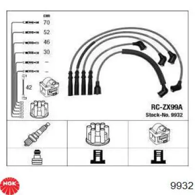 Высоковольтные провода 9932 NGK