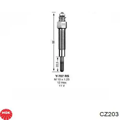 CZ203 NGK Свечи накаливания
