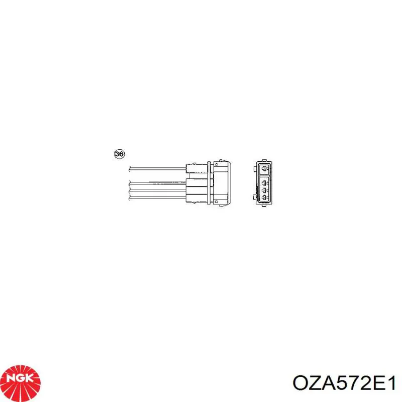 OZA572-E1 NGK лямбда-зонд, датчик кислорода до катализатора