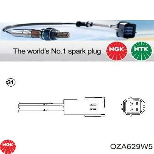OZA629-W5 NGK лямбда-зонд, датчик кислорода до катализатора