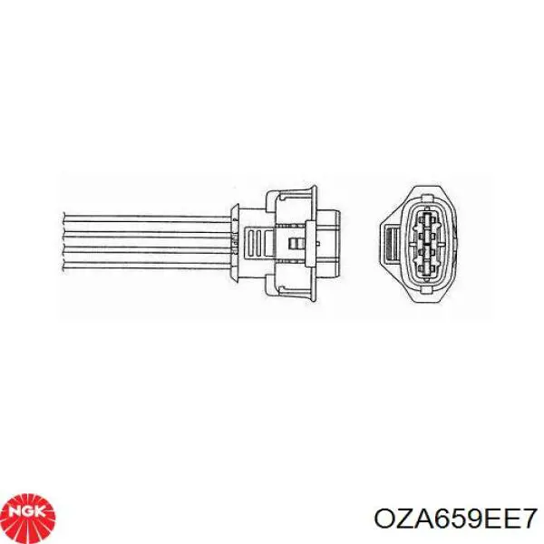 OZA659EE7 NGK лямбда-зонд, датчик кислорода до катализатора