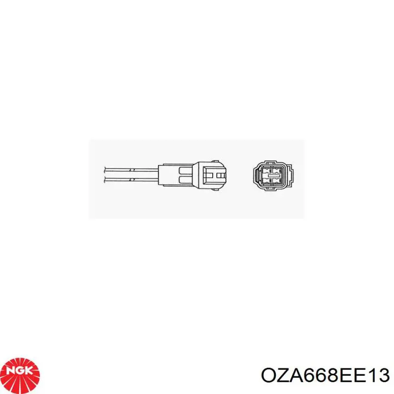 OZA668EE13 NGK Лямбда-зонд, датчик кислорода до катализатора