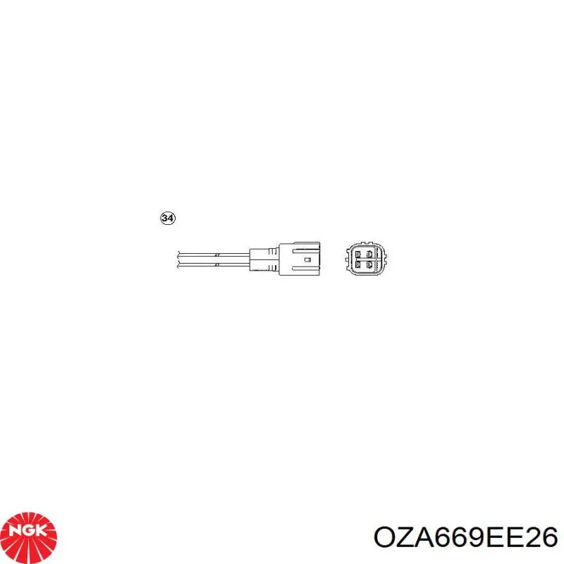 OZA669EE26 NGK лямбда-зонд, датчик кислорода до катализатора