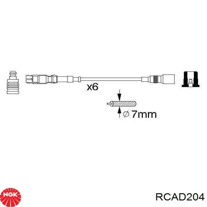 RCAD204 NGK Провода высоковольтные