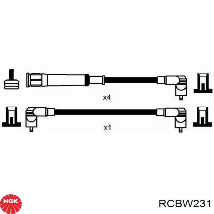 RCBW231 NGK высоковольтные провода