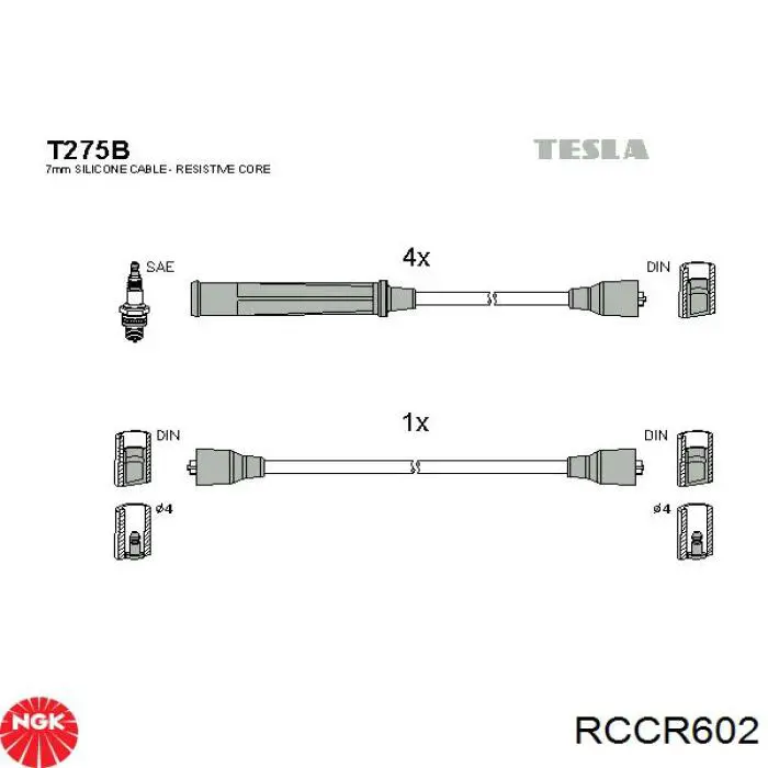 RCCR602 NGK Провода высоковольтные