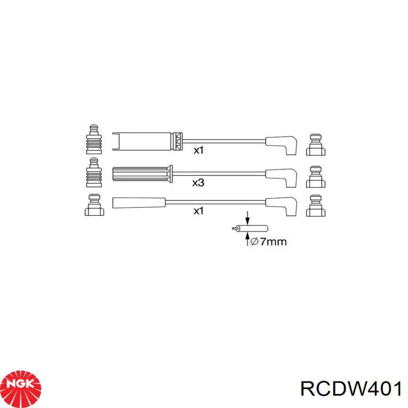 RC-DW401 NGK высоковольтные провода