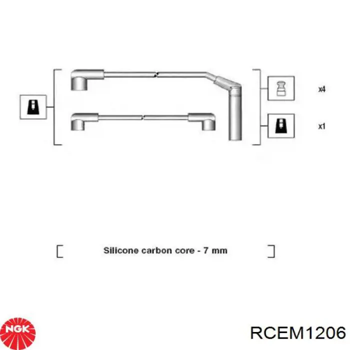 RCEM1206 NGK Провода высоковольтные