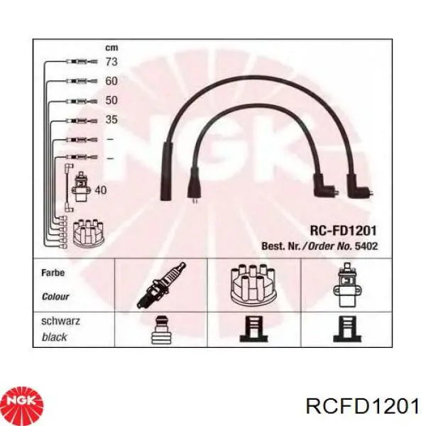 Провода зажигания NGK RCFD1201 цена, от 18.00 USD