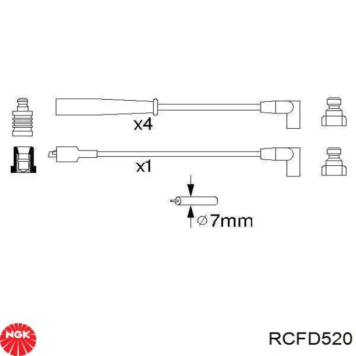 RCFD520 NGK высоковольтные провода