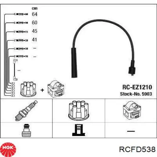 Высоковольтные провода RCFD538 NGK