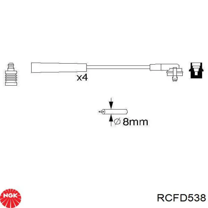 RCFD538 NGK Провода высоковольтные