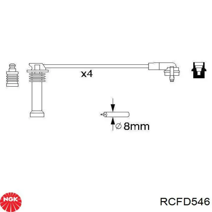 Высоковольтные провода RCFD546 NGK