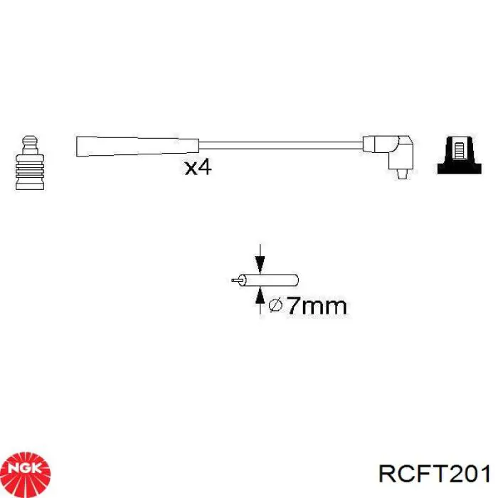 Высоковольтные провода RCFT201 NGK