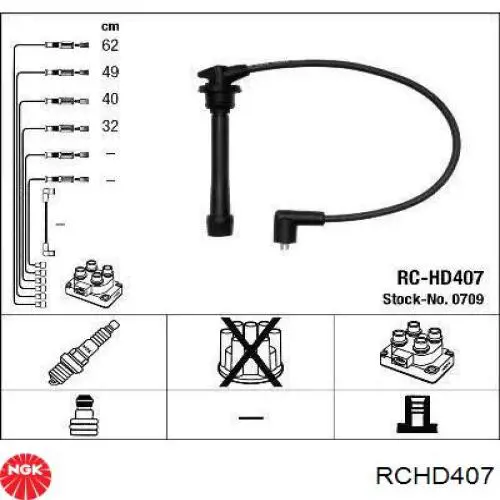 RC-HD407 NGK высоковольтные провода