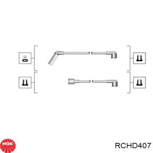 Купить RCHD407 NGK Провода высокого напряжения