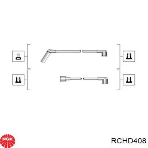 RC-HD408 NGK высоковольтные провода