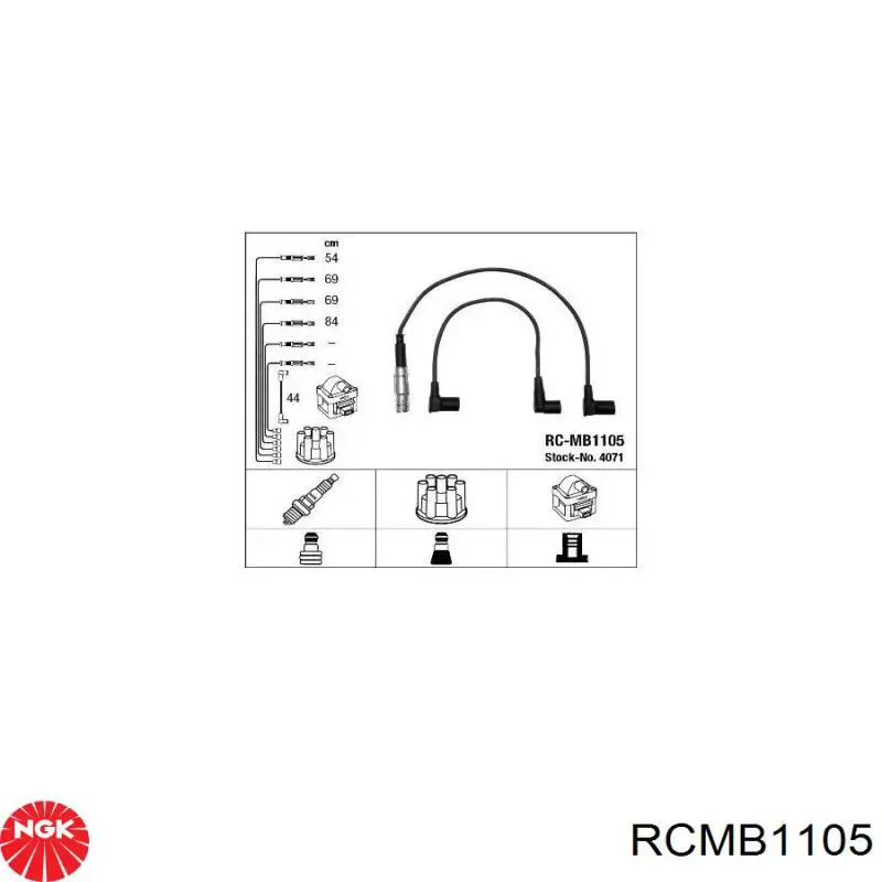 RCMB1105 NGK высоковольтные провода