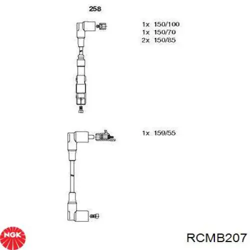 RCMB207 NGK высоковольтные провода