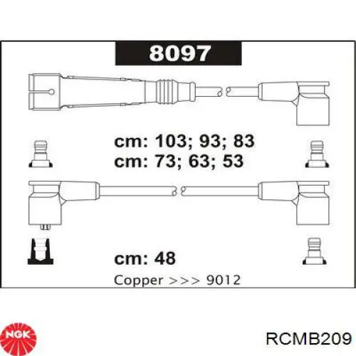 Купить RCMB209 NGK Провода высокого напряжения