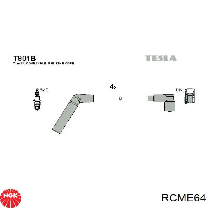 Высоковольтные провода RCME64 NGK