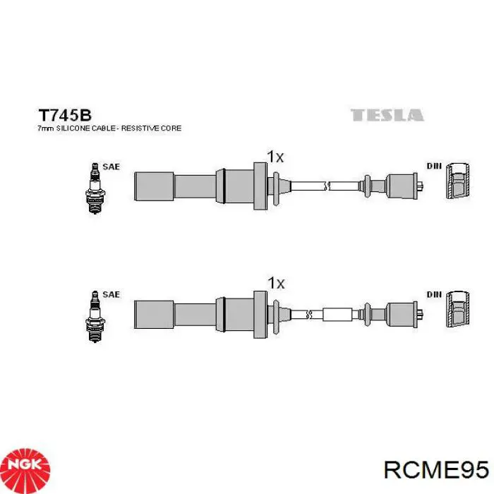 RCME95 NGK Провода высоковольтные