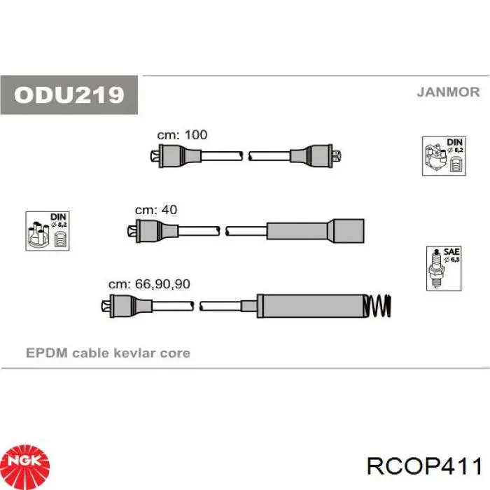 Высоковольтные провода RCOP411 NGK