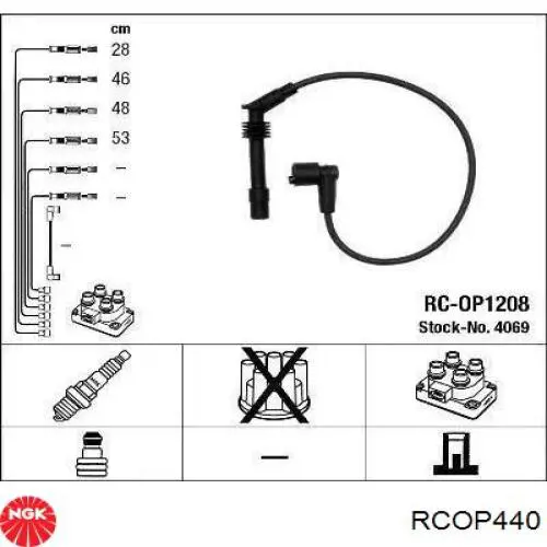 RCOP440 NGK fios de alta voltagem, kit