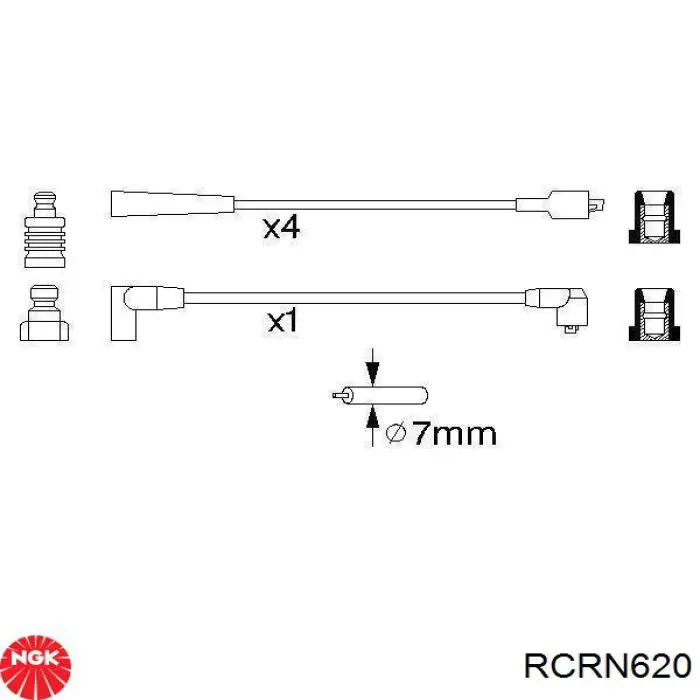 Высоковольтные провода RCRN620 NGK