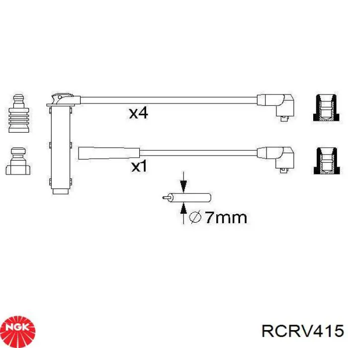Высоковольтные провода RCRV415 NGK