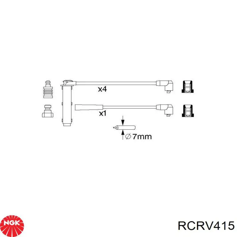 Купить RCRV415 NGK Провода высокого напряжения