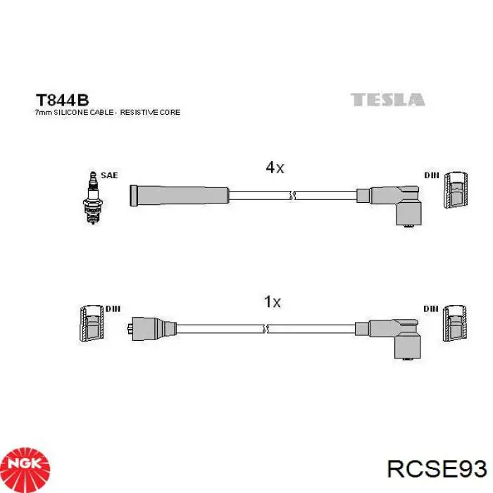 RC-SE93 NGK высоковольтные провода