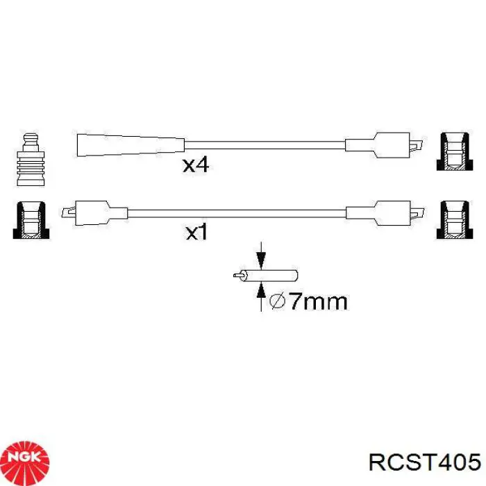 RCST405 NGK высоковольтные провода