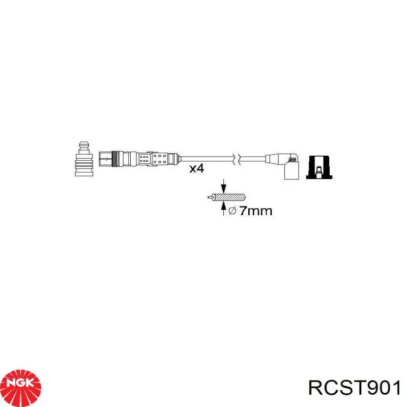 Высоковольтные провода RCST901 NGK