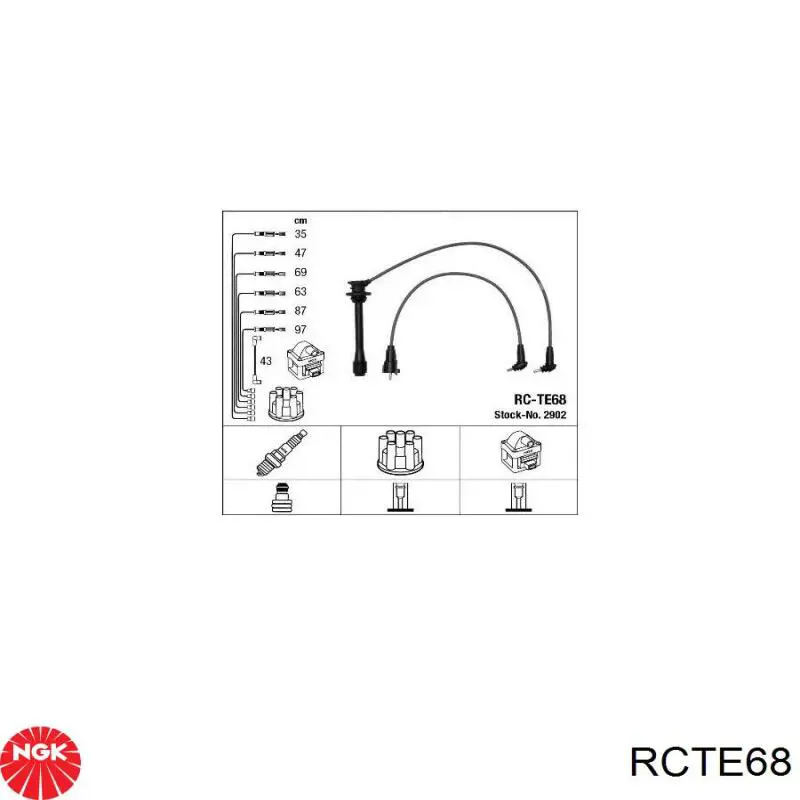 Высоковольтные провода RCTE68 NGK