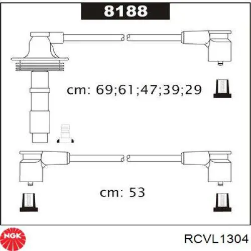 RCVL1304 NGK высоковольтные провода