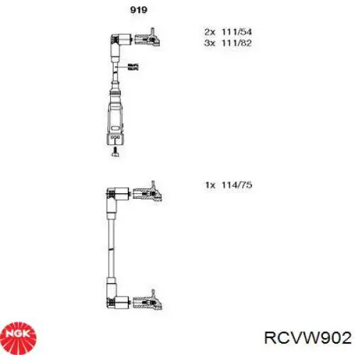 Высоковольтные провода RCVW902 NGK