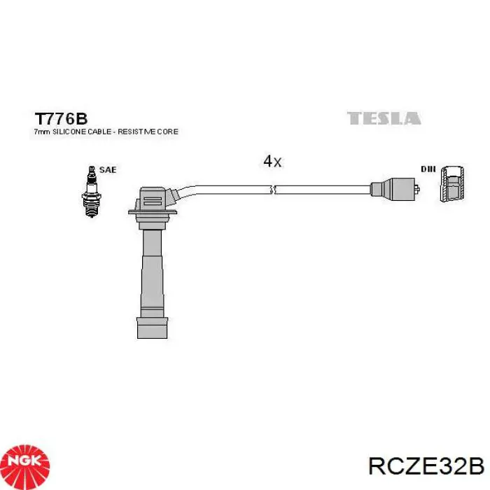 Высоковольтные провода RCZE32B NGK