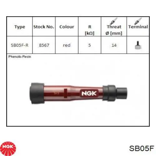 Купить SB05F NGK Наконечник свечи зажигания