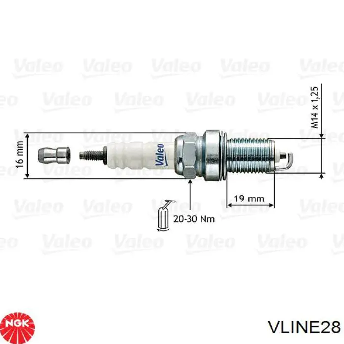 Купить VLINE28 NGK Свечи автомобильные