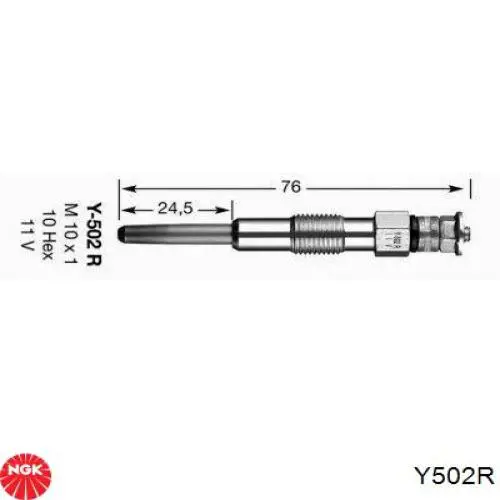 Y502R NGK Свечи накаливания
