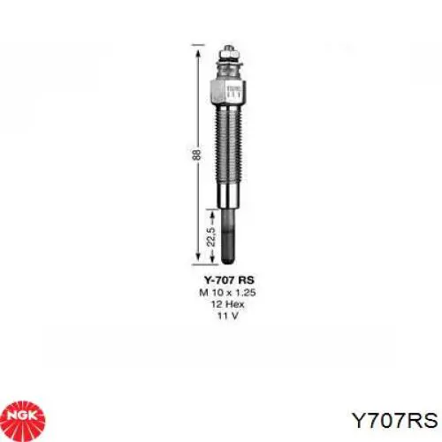 Свечи накала NGK Y707RS цена, от 6.46 USD