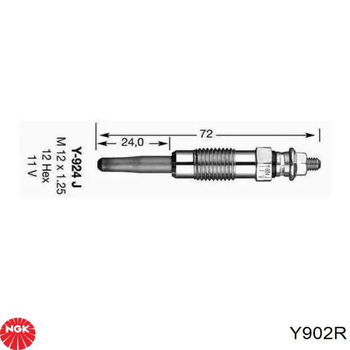 Свеча накала NGK Y902R
