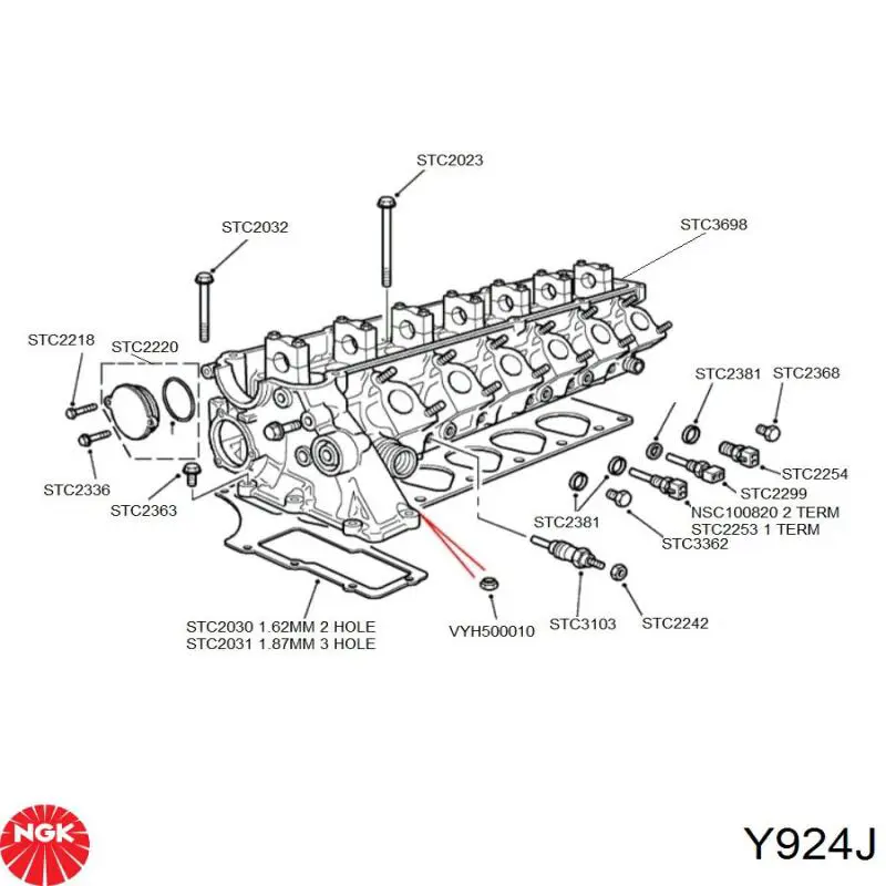 Свічка накалу Y924J NGK