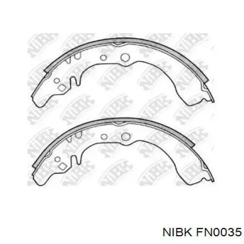 Задние барабанные колодки FN0035 Nibk